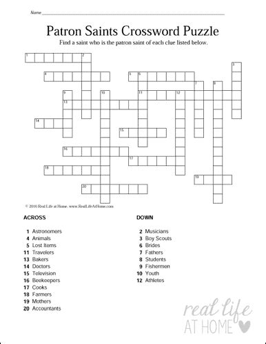 patron saint of children crossword